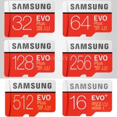 NEW MODEL 2021 Memory Card Micro SD ORIGINAL Samsung EVO Plus 3 SDXC Grade TF Class 10 High Speed 32gb 64gb 128gb 256gb 512gb