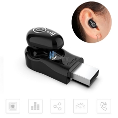 S650+ In-Ear Mini Bluetooth v5.0 Mono Earphone Wireless Headset USB Invisible Earbuds Handsfree with Mic for Smartphone