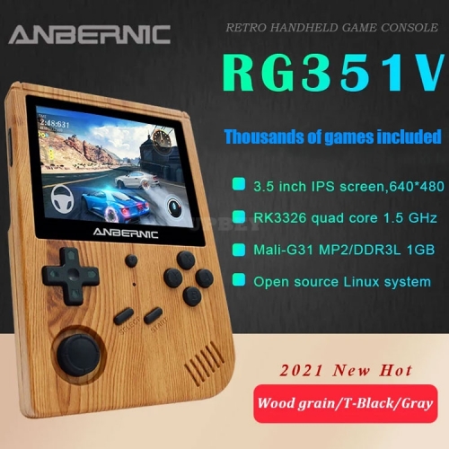 ANBERNIC New RG351V Retro Games RK3326 Open Source 3.5 INCH 640*480 Handheld Game Console Emulator For PS1 DC GBA PSP MD NeoGeo