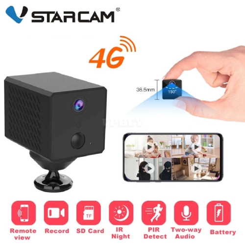 VStarcam CB72 Mini Camera 2 Years Battery 2600mAh IP Wireless Motion Detection Indoor Night Vision CCTV 1080P 4G SIM Card Wifi Security Alarm